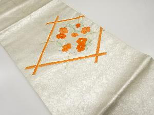 菱に花丸模様刺繍名古屋帯